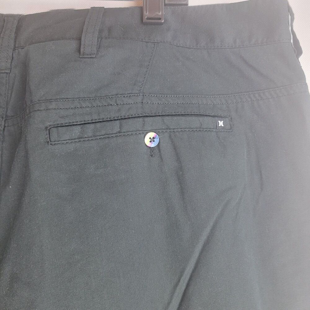 Hurley Mens Size 38 Black Nike Dri-Fit Cotton Poly Flat Golf Pants - Picture 10 of 15